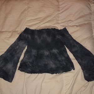 American Eagle off-the-shoulder shirt.